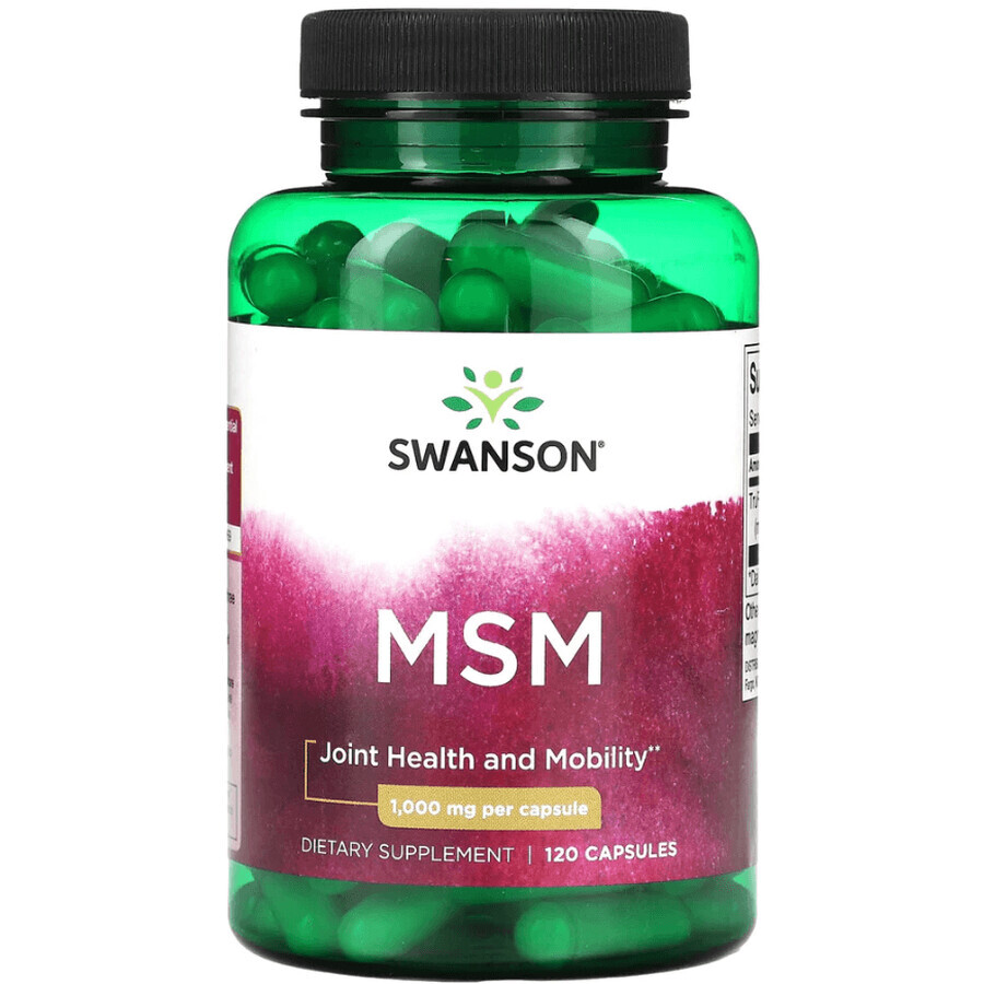 Диетическая добавка Swanson МСМ (метилсульфонилметан), 1000 мг, 120 капсул.: цены и характеристики