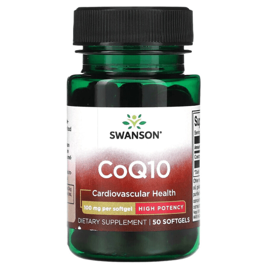 Дієтична добавка Swanson Коензим ультра Q10, 100 мг, 50 гелевих капсул: ціни та характеристики