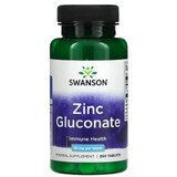 Дієтична добавка Swanson Цинк глюконат 30 мг, 250 таблеток
