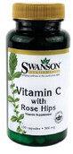 Дієтична добавка Swanson Вітамін С з шипшиною, 500 мг, 100 капсул