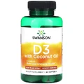 Диетическая добавка Swanson Витамин D3 с кокосовым маслом, 60 гелевых капсул