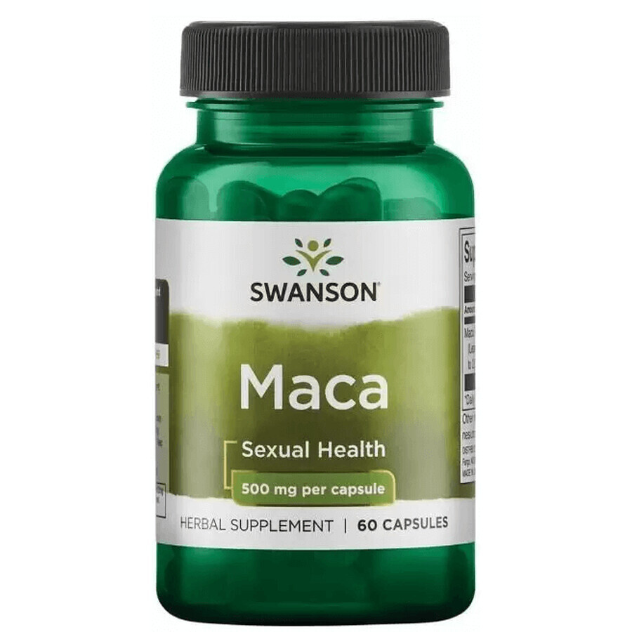 Дієтична добавка Swanson Мака, 500 мг, 60 капсул: ціни та характеристики