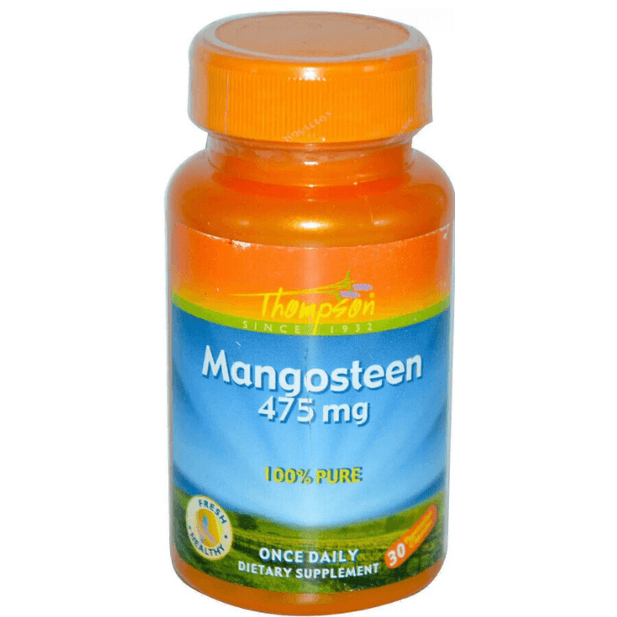 Диетическая добавка Thompson Мангостин, 475 мг, 30 капсул: цены и характеристики