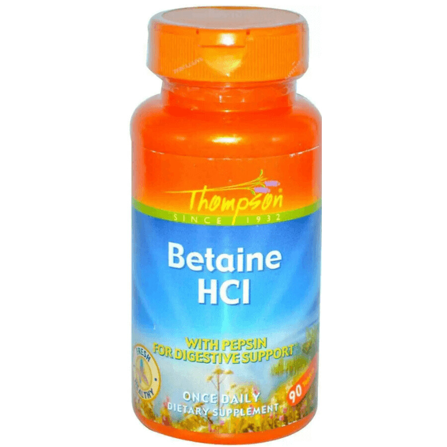 Дієтична добавка Thompson Бетаїну гідрохлорид, 90 таблеток: ціни та характеристики