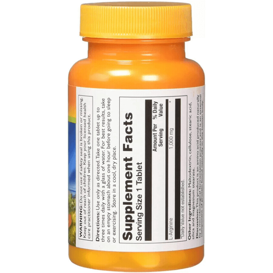 Дієтична добавка Thompson L-аргінін 1000 мг, 30 таблеток: ціни та характеристики