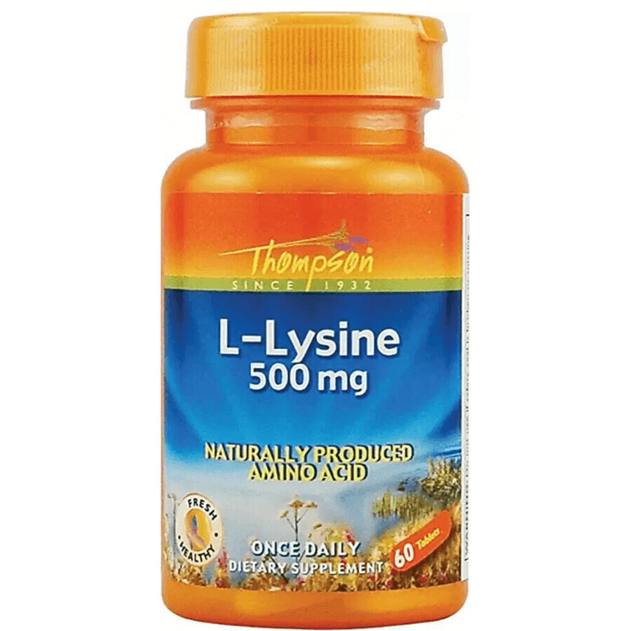 Диетическая добавка Thompson L-лизин 500 мг, 60 таблеток: цены и характеристики