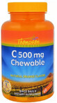 Диетическая добавка Thompson Витамин С 500 мг апельсин, 60 жевательных таблеток