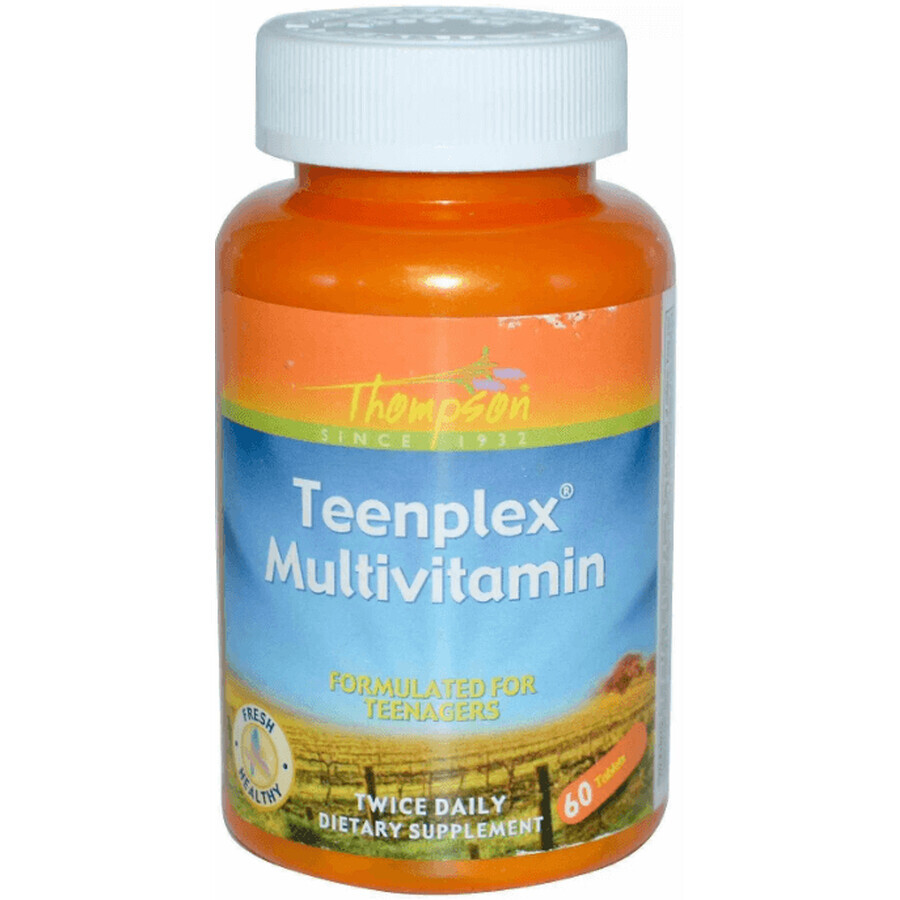 Дієтична добавка Thompson Мультивітаміни для підлітків, 60 таблеток: ціни та характеристики