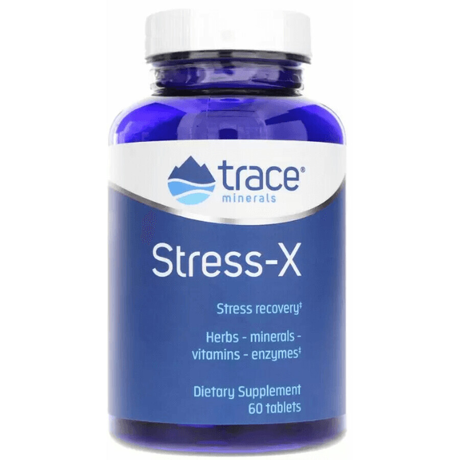 Дієтична добавка Trace Minerals Стрес-X, захист від стресу, 60 таблеток: ціни та характеристики