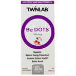 Вітамін В12, B-12 Dots, Twinlab, смак вишні, 500 мкг, 100 таблеток: ціни та характеристики