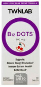 Витамин В12, B-12 Dots, Twinlab, вкус вишни, 500 мкг, 100 таблеток