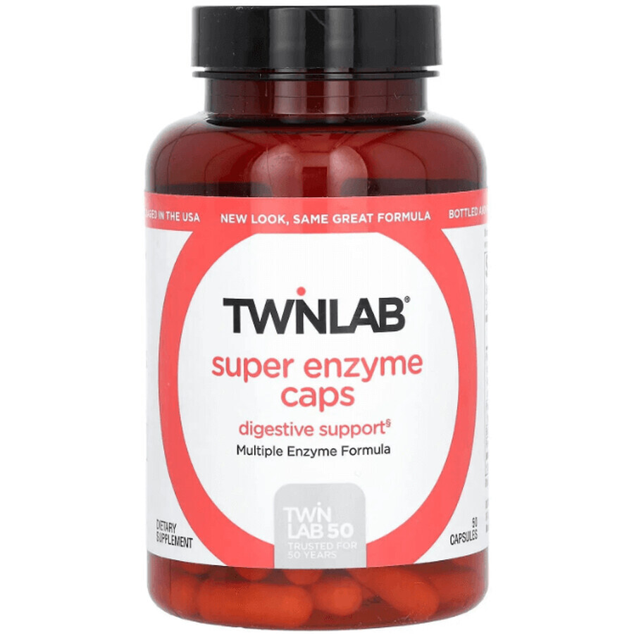 Супер ензими, Super Enzyme, Twinlab, 50 капсул: ціни та характеристики