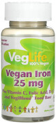 Диетическая добавка VegLife Железо растительного происхождения, 25 мг, 100 таблеток