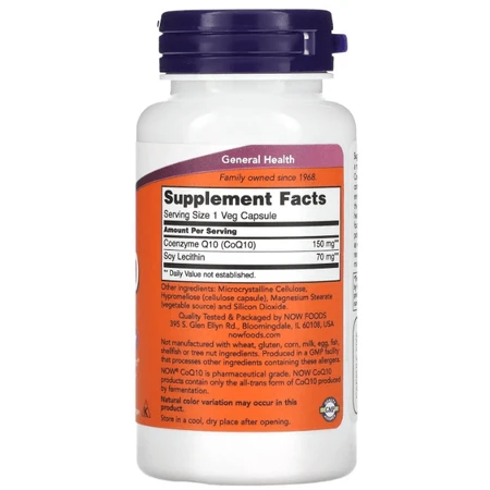 Коэнзим Q10 (CoQ10) Now Foods 150 мг, 100 капсул: цены и характеристики