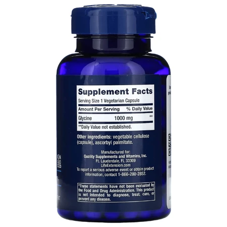 Глицин Life Extension Glycine 1000 mg капсулы флакон 100 шт: цены и характеристики