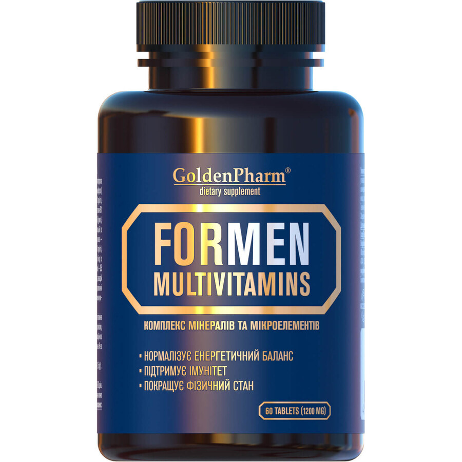 Мультивитамины для мужчин Golden Pharm табл. №60: цены и характеристики