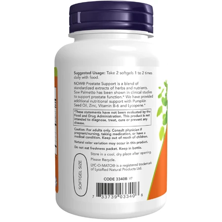 Комплекс Prostate support NOW капсулы флакон 90 шт : цены и характеристики