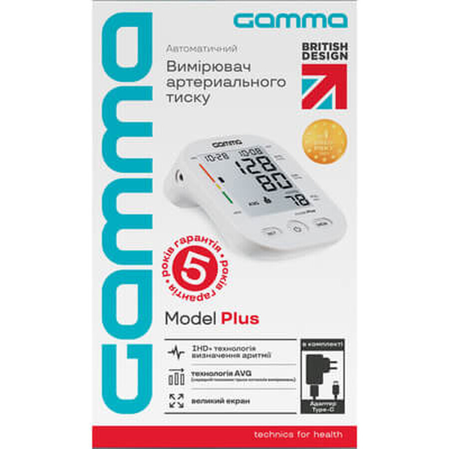 Вимірювач артеріального тиску (тонометр) GAMMA 4Gen Plus автоматичний: ціни та характеристики