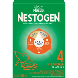 Смесь молочная детская Nestogen 4 с лактобактериями L. Reuteri с 18 месяцев 600 г