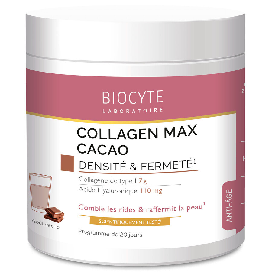 Biocytе COLLAGEN MAX  CACAO Коллаген + Витамины + Гиалуроновая кислота: Уменьшение морщин и увлажнение кожи, 20 порций, со вкусом какао: цены и характеристики