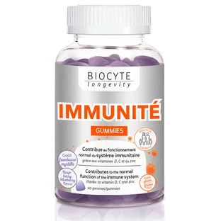 Biocytе IMMUNITÉ GUMMIES Імунна підтримка: Зміцнення організму та роботи імунної системи, 60 жувальних цукерок