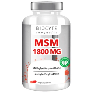 Biocytе MSM 1800 мг Против воспаления: Противовоспалительное действие для колита, артрита и других заболеваний, 90 капсул