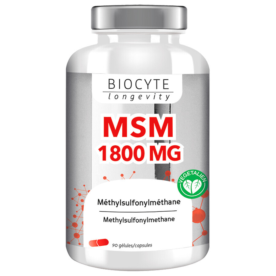 Biocytе MSM 1800 мг Проти запалення: Протизапальна дія для коліту, артриту та інших захворювань, 90 капсул: ціни та характеристики