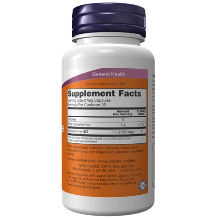 Глюкозамин NOW Foods 1000 mg капсулы флакон 60 шт : цены и характеристики