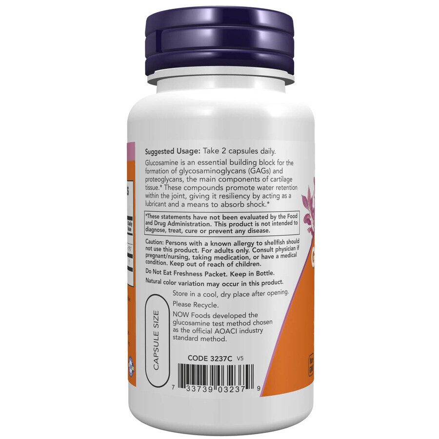 Глюкозамин NOW Foods 1000 mg капсулы флакон 60 шт : цены и характеристики