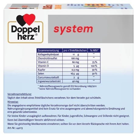 Доппельгерц System Колаген 11.000 Куркума+Имбирь раствор для питья флакон 25 мл, №30: цены и характеристики