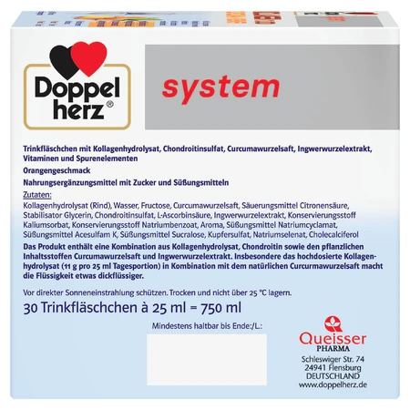 Доппельгерц System Колаген 11.000 Куркума+Имбирь раствор для питья флакон 25 мл, №30: цены и характеристики