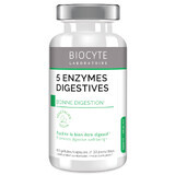 Biocytе 5 ENZYMES DIGESTIVES Улучшение Пищеварение: 5 Пищеварительных Энзимов, 60 капсул