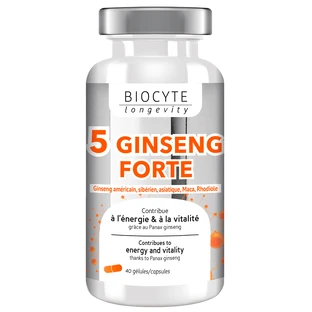 Biocytе 5 GINSENG FORTE Женьшень: Поддержка Нервной Системы и Памяти, 40 капсул
