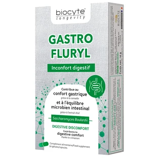 Biocytе GASTROFLURYL Дріжджі + Рослинні екстракти: Нормалізація мікробіоти та роботи ШКТ, 30 капсул