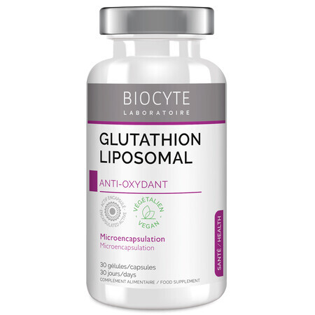 Biocytе GLUTATHION LIPOSOMAL Глутатіон + Вітамін С: Захист клітин від окисного стресу та підтримка імунної системи, 30 капсул
