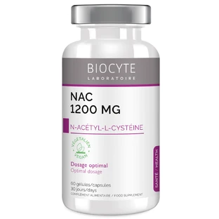 Biocyte NAC 1200 мг N-ацетил-L-цистеин: Антиоксидантная поддержка, 60 капсул