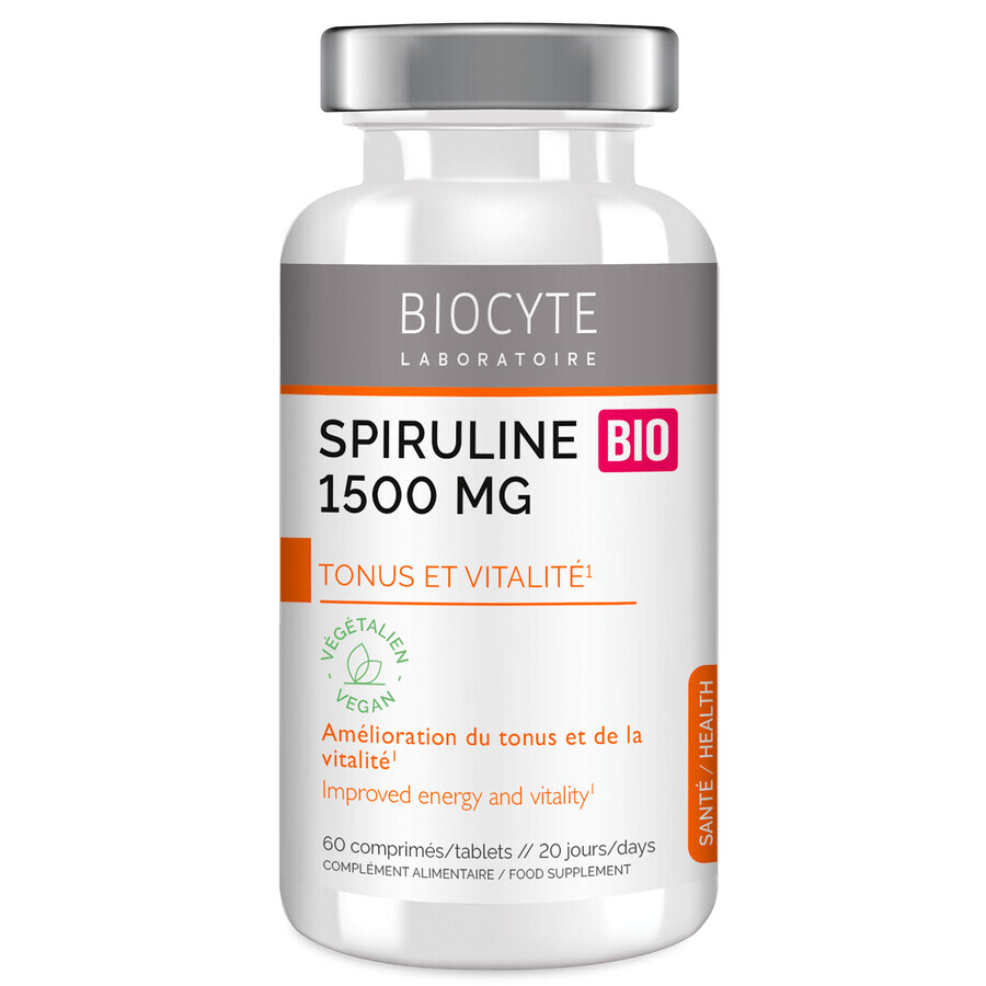 Biocytе SPIRULINE BIO Спіруліна: Тонус та бадьорість, 60 таблеток: ціни та характеристики