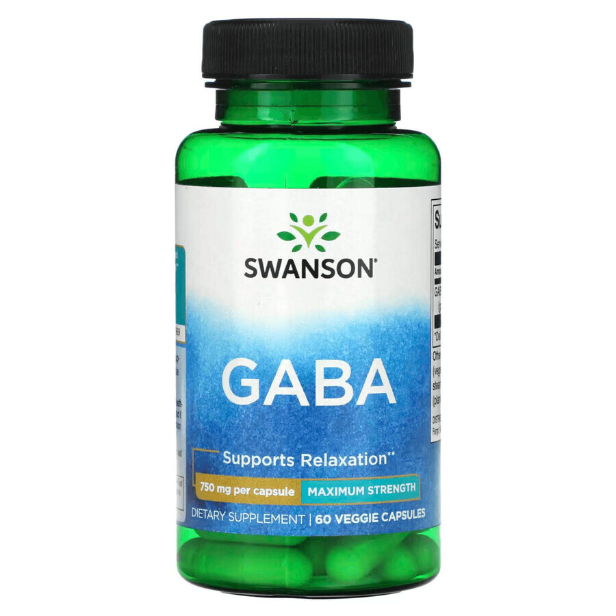 Gaba Максимальная сила Swanson капсулы 750 мг №60: цены и характеристики