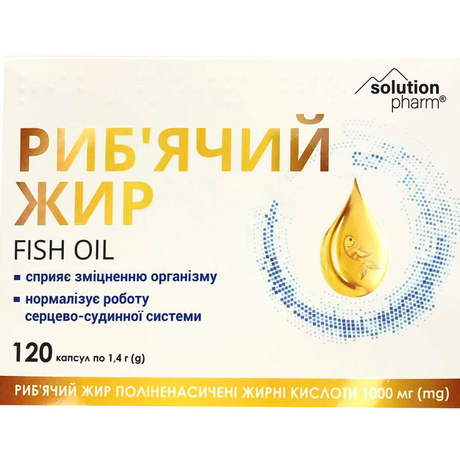 Риб'ячий жир 1000 мг Solution Pharm капс. №120: ціни та характеристики