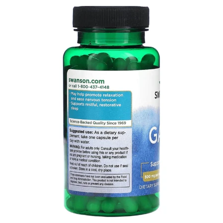 ГАМК гамма-аміномасляна кислота Swanson GABA 500 mg №100: ціни та характеристики