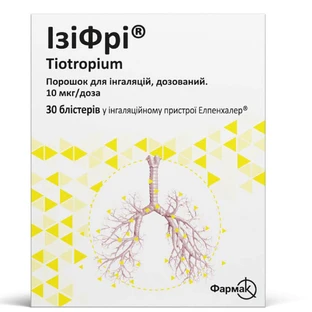 ІзіФрі порошок для інгаляцій, дозований 10 мкг/доза по 1 дозі, №30 у блістері з інгалятором Елпенхалер