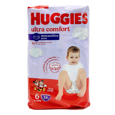 Подгузники-трусики для детей Huggies Ultra Comfort Unisex Pants размер 6 с персонажами Диснея 15-25кг №13