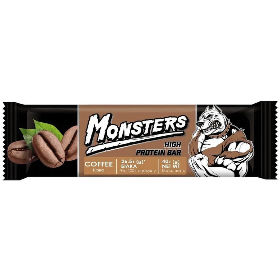 Батончик протеиновый Vale Monsters с кофе глазированный кондитерской глазурью 40 г : цены и характеристики