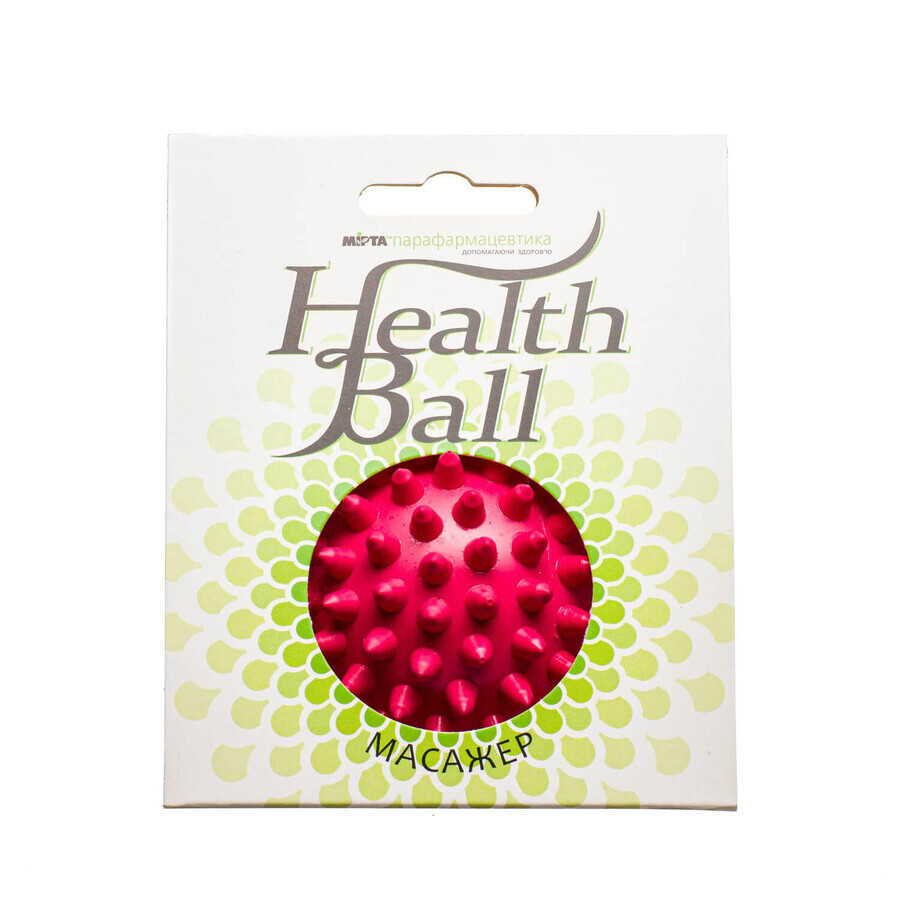 Массажер мячик с шипами HealthBall Д73 красный : цены и характеристики