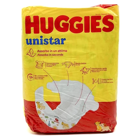Підгузники для дітей Huggies Unistar унісекс розмір 4 від 7 до 18 кг 16 шт: ціни та характеристики