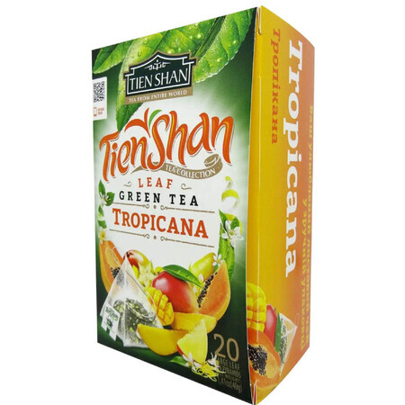 Чай зелений Tien Shan Тропікана фільтр-пакет по 2 г упаковка 20 шт