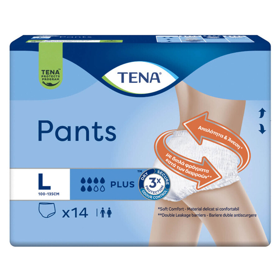 Підгузки-труси для дорослих Tena Pants Plus розмір L, 14 шт.: ціни та характеристики