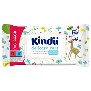 Салфетки влажные детские Kindii Delicate Care №100