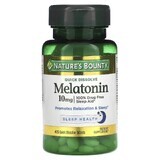 Мелатонін швидко розчинний, 10 мг, смак вишні, Melatonin, Nature's Bounty, 45 таблеток