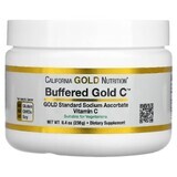 Буферизований Вітамін C 1000 мг, некислий порошок, Buffered Gold C, Non-Acidic Vitamin C Powder, Sodium Ascorbate, California Gold Nutrition, 238 г